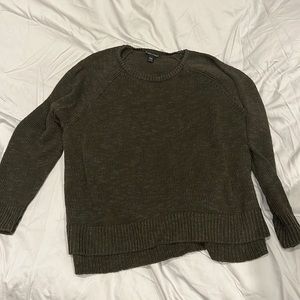 Eileen Fisher - linen/cotton dark green sweater